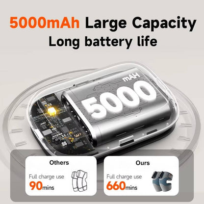 Draadloze Knie Massager met Warmte en Trilling