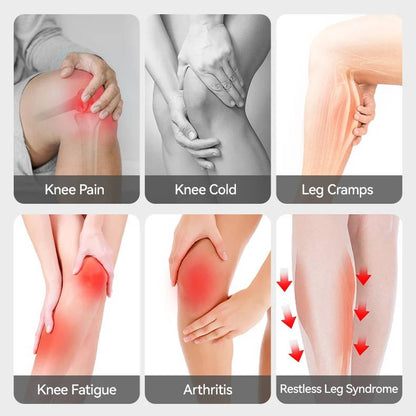Draadloze Knie Massager met Warmte en Trilling