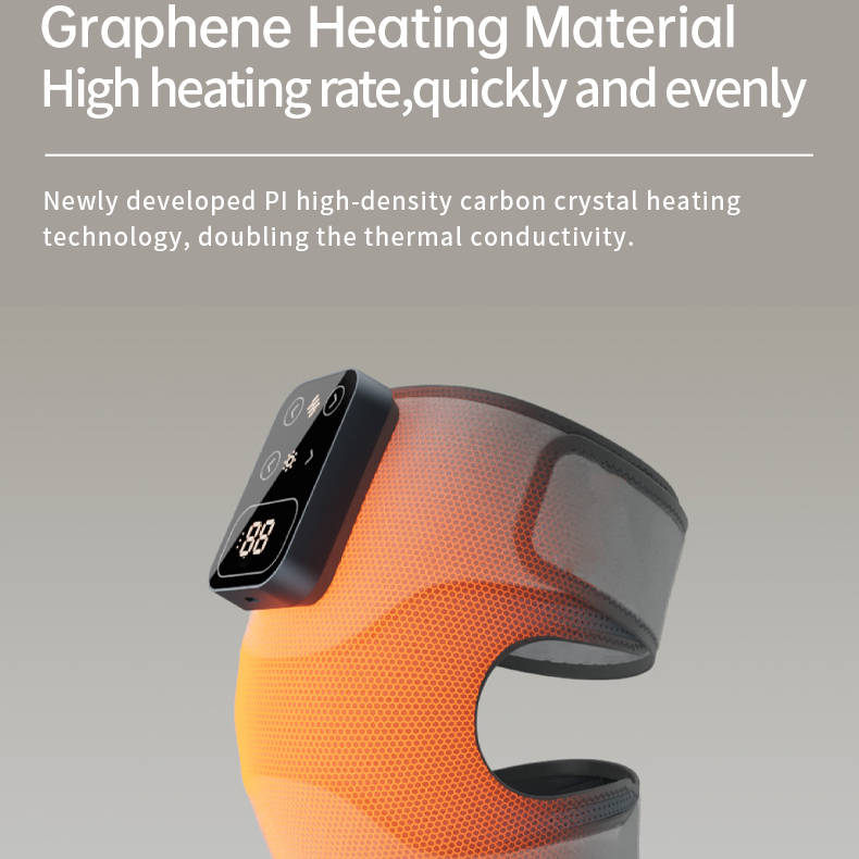 Draadloze Knie Massager met Warmte en Trilling