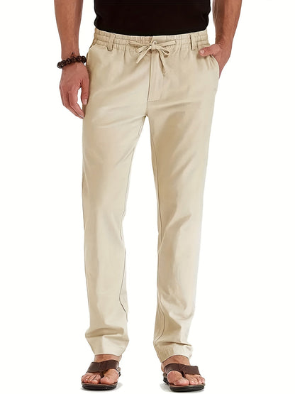 Broek voor heren met trekkoord – Comfortabele casual broek met elastische taille
