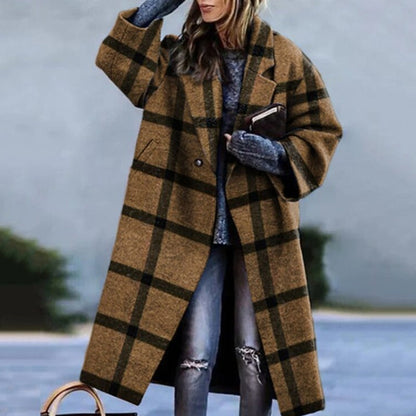 Stijlvolle lange jas dames – Elegante trenchcoat met ceintuur en zakken