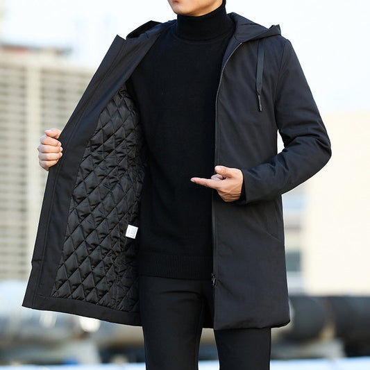 Steppjacke heren – Gewatteerde jas met capuchon, warm en stijlvol voor buiten