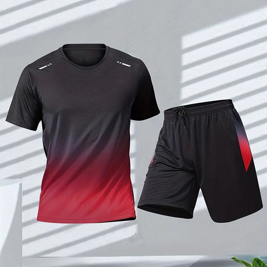 Sportkleding Set voor Mannen – Tweedelige Set van Ademend Materiaal en Comfortabele Pasvorm