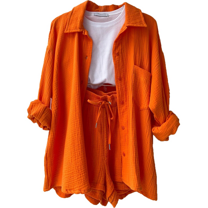 Katoenen Dames Pak – Elegante Jumpsuit voor Feestelijke Gelegenheden