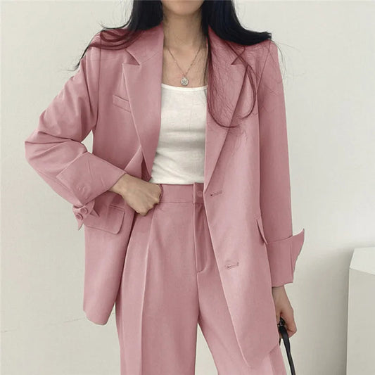 Blazer Dames – Elegante Rechte Broek voor Kantoor en Feestelijke Gelegenheden