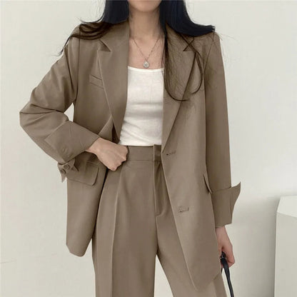 Blazer Dames – Elegante Rechte Broek voor Kantoor en Feestelijke Gelegenheden