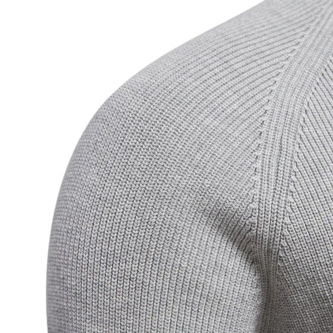 Half Zip Steppstrickpullover Heren – Comfortabele gebreide trui voor casual stijl