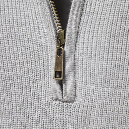 Half Zip Steppstrickpullover Heren – Comfortabele gebreide trui voor casual stijl