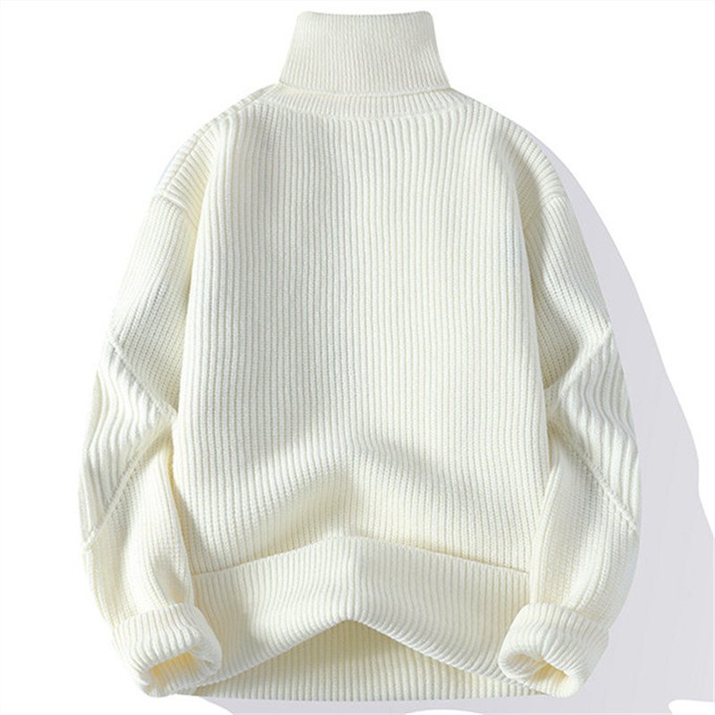 Heren Coltrui – Elegante trui van wol met ronde hals voor casual en formeel gebruik
