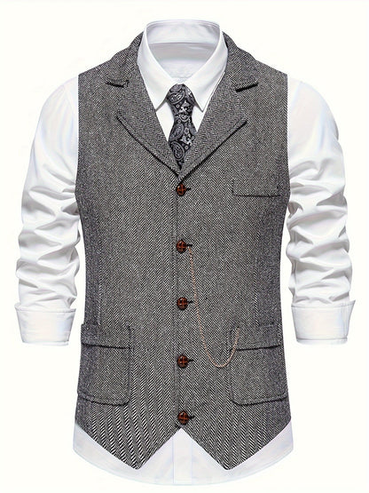 Heren vest met revers – Stijlvol en comfortabel herenjack voor casual en formele gelegenheden