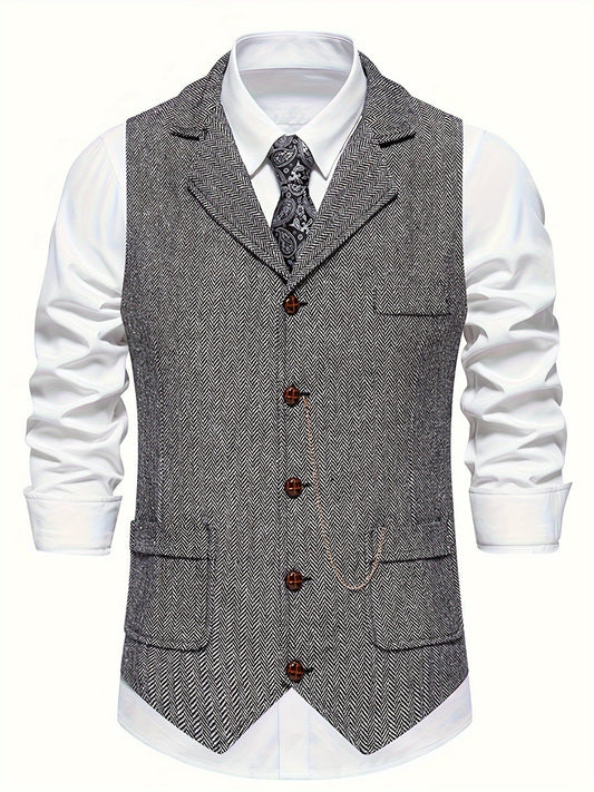 Heren vest met revers – Stijlvol en comfortabel herenjack voor casual en formele gelegenheden