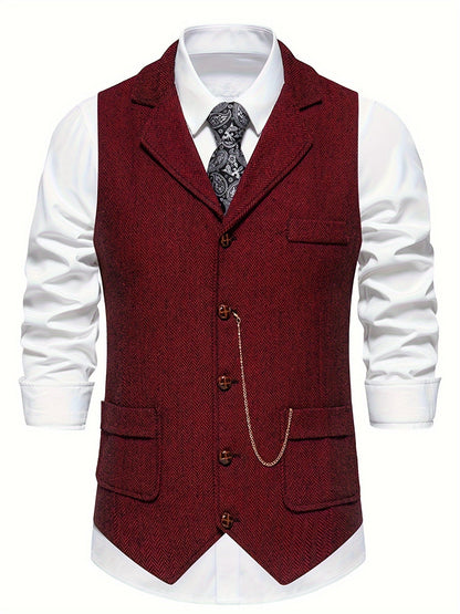 Heren vest met revers – Stijlvol en comfortabel herenjack voor casual en formele gelegenheden