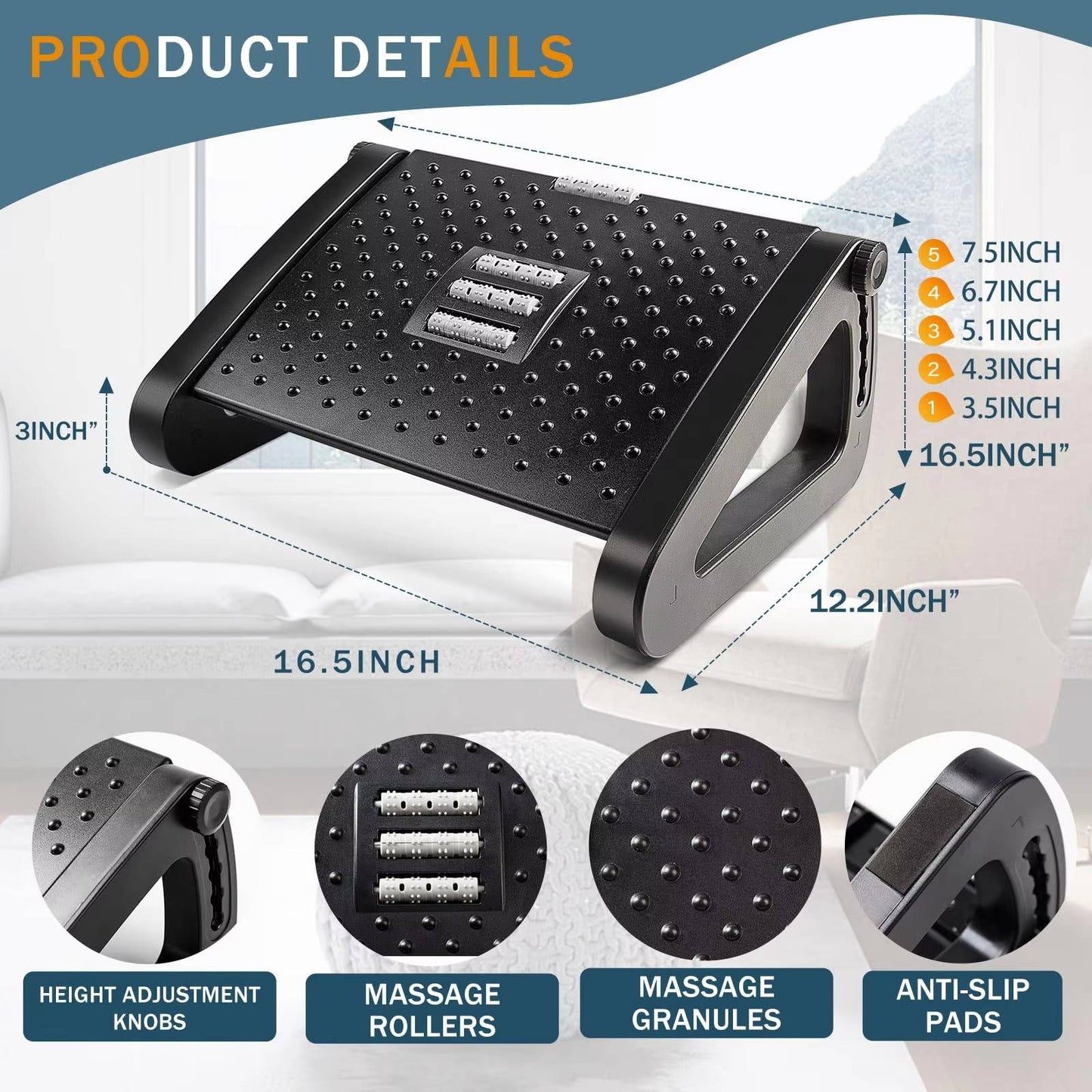 Voetensteun Bureau Ondersteuning