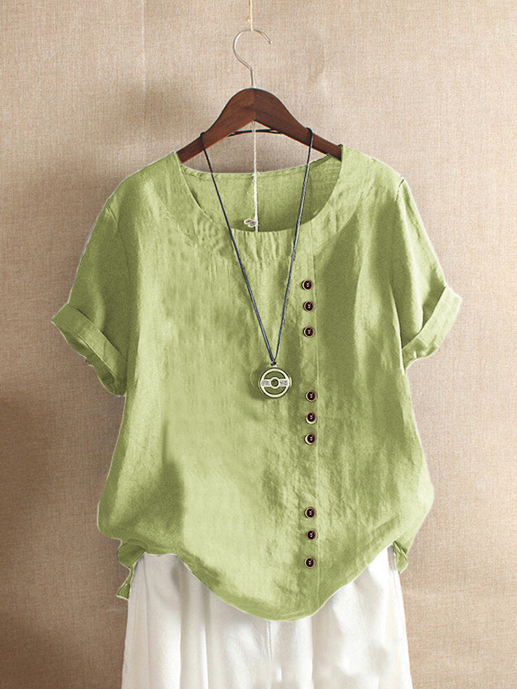 T-shirt dames – Klassiek rondhals T-shirt voor dagelijks comfort en stijl