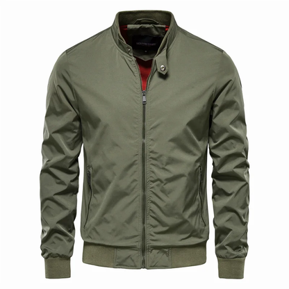 Herenjack met Staande Kraag – Stijlvolle Mid-Season Jas voor Herfst en Winter