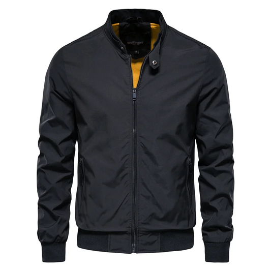 Herenjack met Staande Kraag – Stijlvolle Mid-Season Jas voor Herfst en Winter