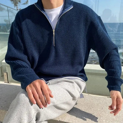 Pullover heren – Halve rits, comfortabele trui van hoogwaardige materialen
