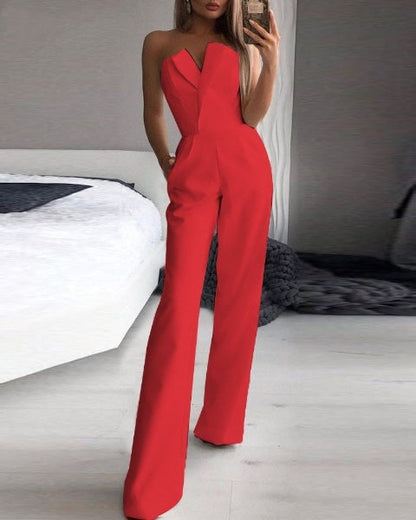 Mouwloze Jumpsuit Dames – Elegante jumpsuit zonder mouwen voor zomer en feest