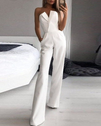 Mouwloze Jumpsuit Dames – Elegante jumpsuit zonder mouwen voor zomer en feest
