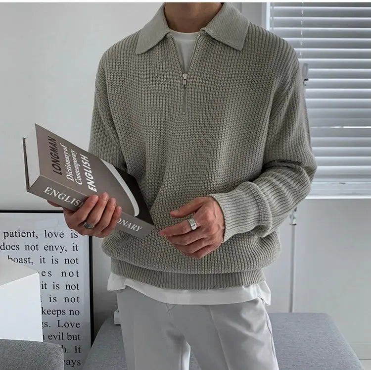 Herenpullover kwart rits – Comfortabele trui met moderne pasvorm en stijlvol design