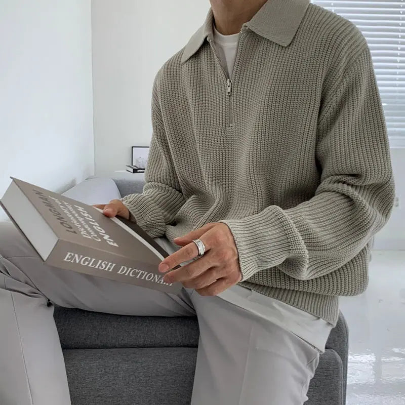 Herenpullover kwart rits – Comfortabele trui met moderne pasvorm en stijlvol design