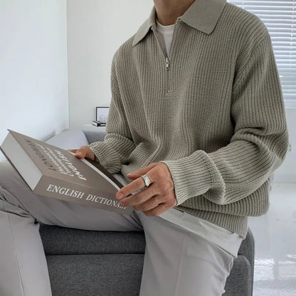 Herenpullover kwart rits – Comfortabele trui met moderne pasvorm en stijlvol design
