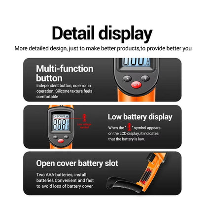 Digitales Infrarot-Laser-Thermometer, berührungsloses Temperaturmessgerät