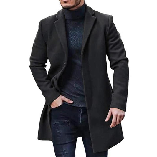 Mantel voor Heren – Elegante Kraag en Stijlvolle Pasvorm voor Speciale Gelegenheden