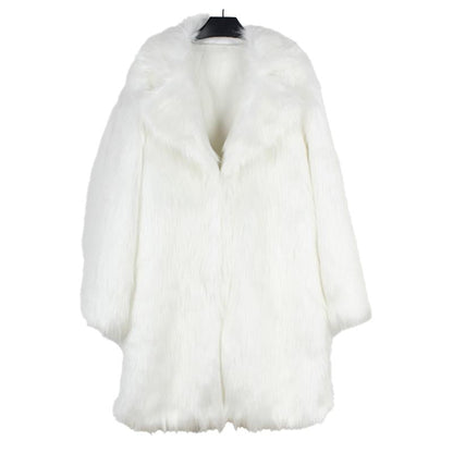 Mantel voor heren – Lange jas met bontdesign en stijlvolle snit voor winter