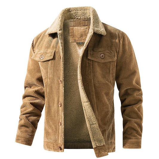 Herenjack met pluche kraag – Warm en stijlvol jack met borstzakken voor heren