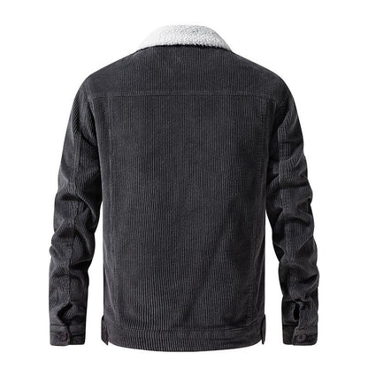Herenjack met pluche kraag – Warm en stijlvol jack met borstzakken voor heren