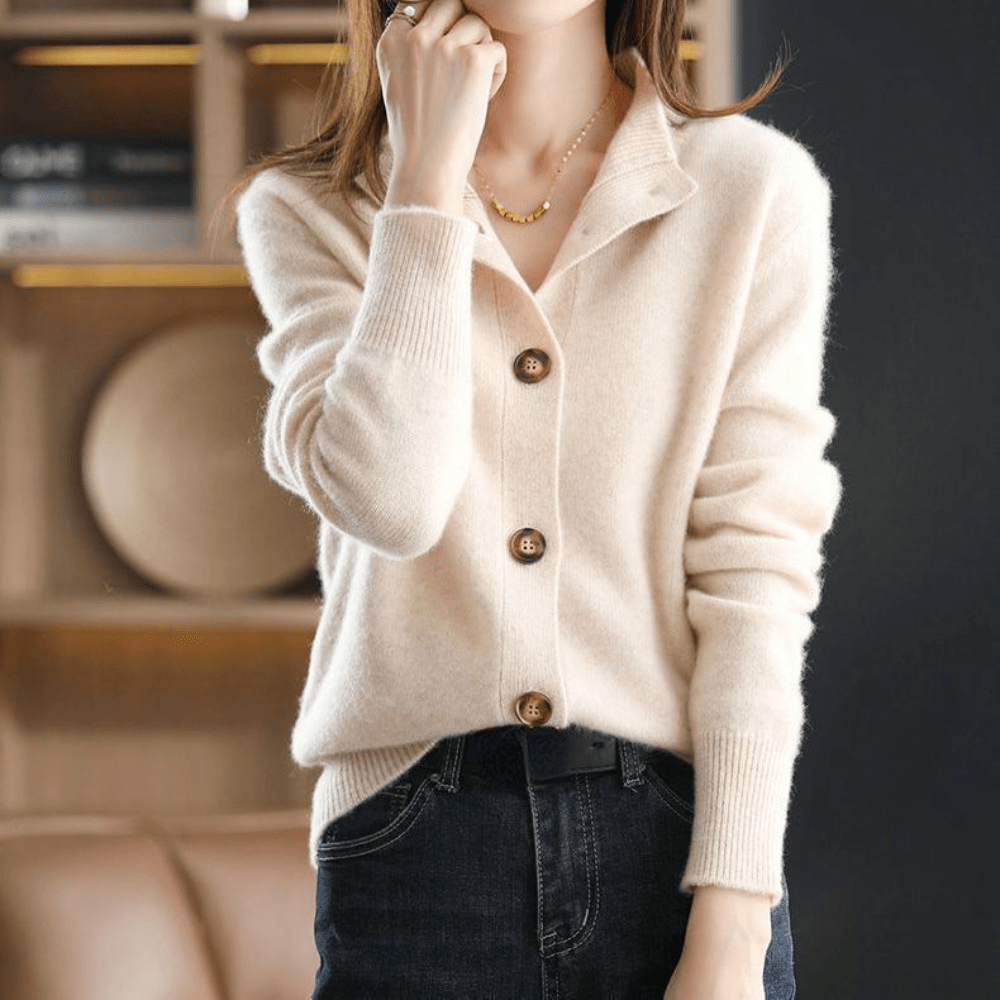 Trui Dames met Knopsluiting – Comfortabele Gebreide Trui voor Herfst en Winter