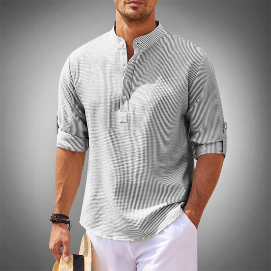 Henley Shirt Heren – Lichtgewicht en Comfortabele Korte Mouwen T-shirt