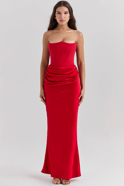 Korsetjurk dames – Elegante strapless jurk voor bruiloft en feestgelegenheden