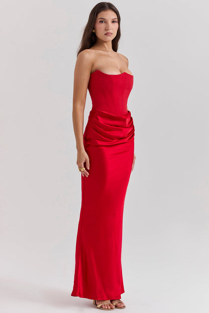 Korsetjurk dames – Elegante strapless jurk voor bruiloft en feestgelegenheden