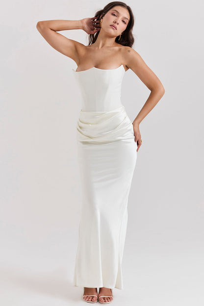 Korsetjurk dames – Elegante strapless jurk voor bruiloft en feestgelegenheden