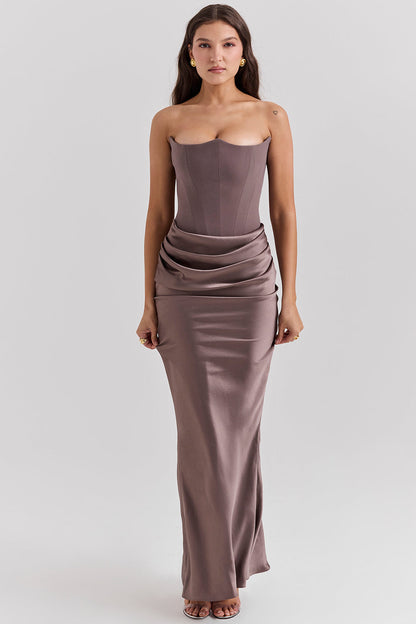 Korsetjurk dames – Elegante strapless jurk voor bruiloft en feestgelegenheden