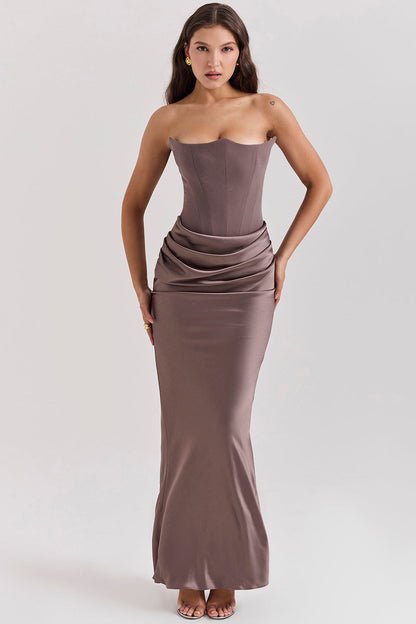 Korsetjurk dames – Elegante strapless jurk voor bruiloft en feestgelegenheden