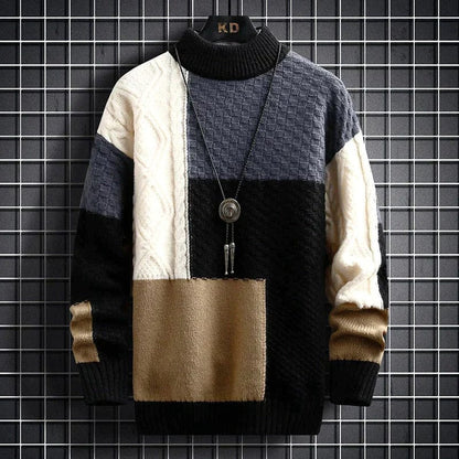 Schildpad Trui Heren – Warme gebreide trui met schildpadmotief voor casual stijl