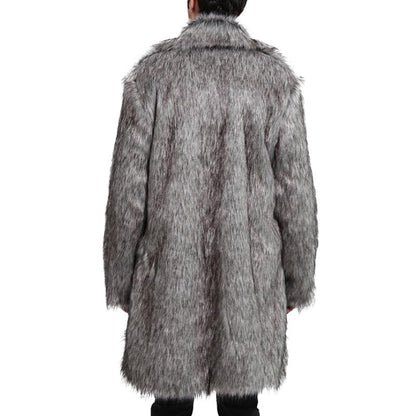 Mantel heren – Reverskraag met bontdesign voor stijlvolle winteroutfits