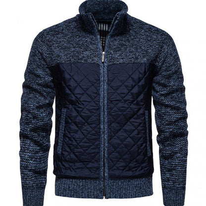 Gewatteerde Heren Jas met Staande Kraag – Warm en Stijlvol voor Herfst en Winter