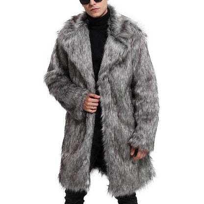Mantel heren – Reverskraag met bontdesign voor stijlvolle winteroutfits