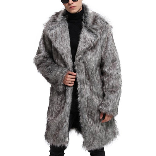Mantel heren – Reverskraag met bontdesign voor stijlvolle winteroutfits