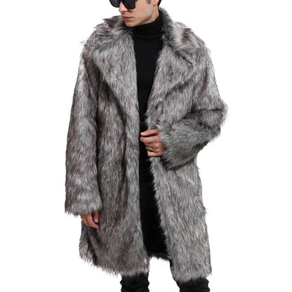Mantel heren – Reverskraag met bontdesign voor stijlvolle winteroutfits
