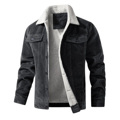 Herenjack met pluche kraag – Warm en stijlvol jack met borstzakken voor heren