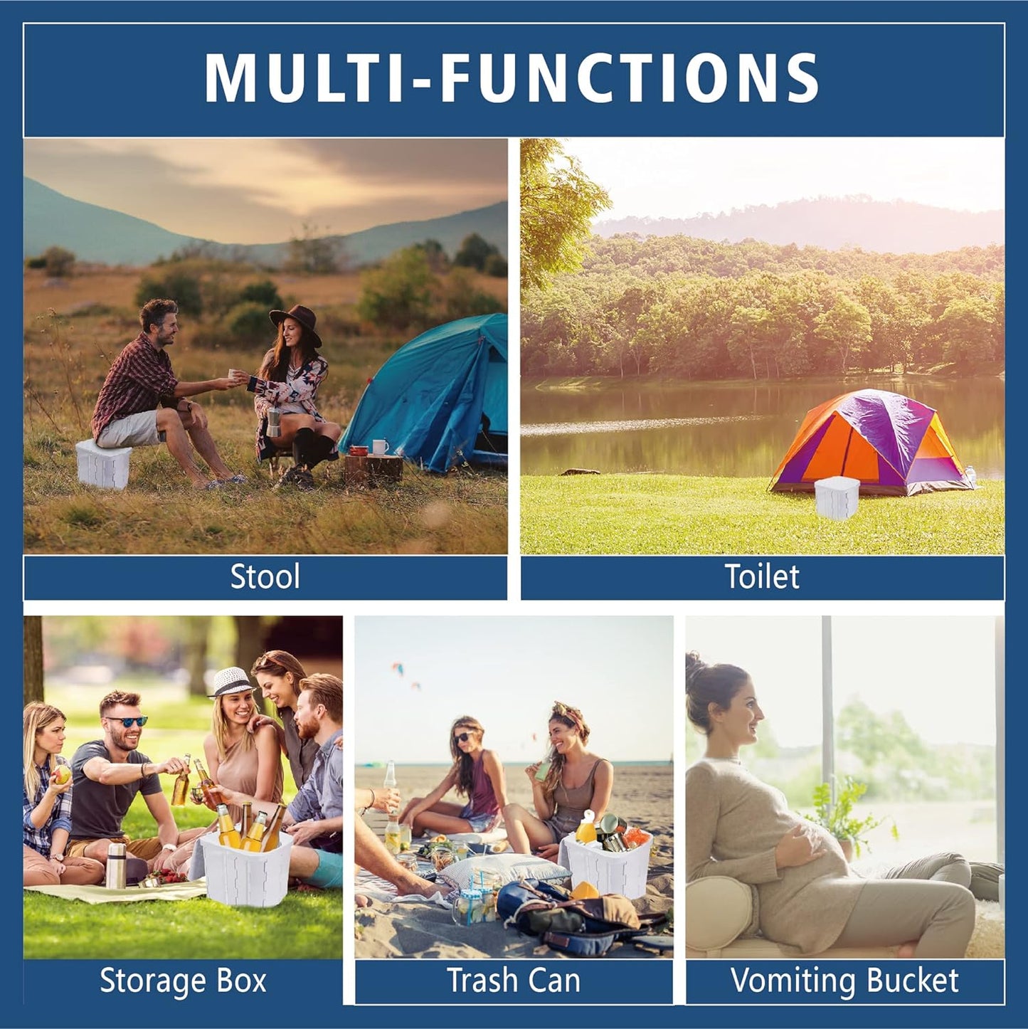 Campingtoilet Vouwtoilet Buitenstoilet Draagbaar