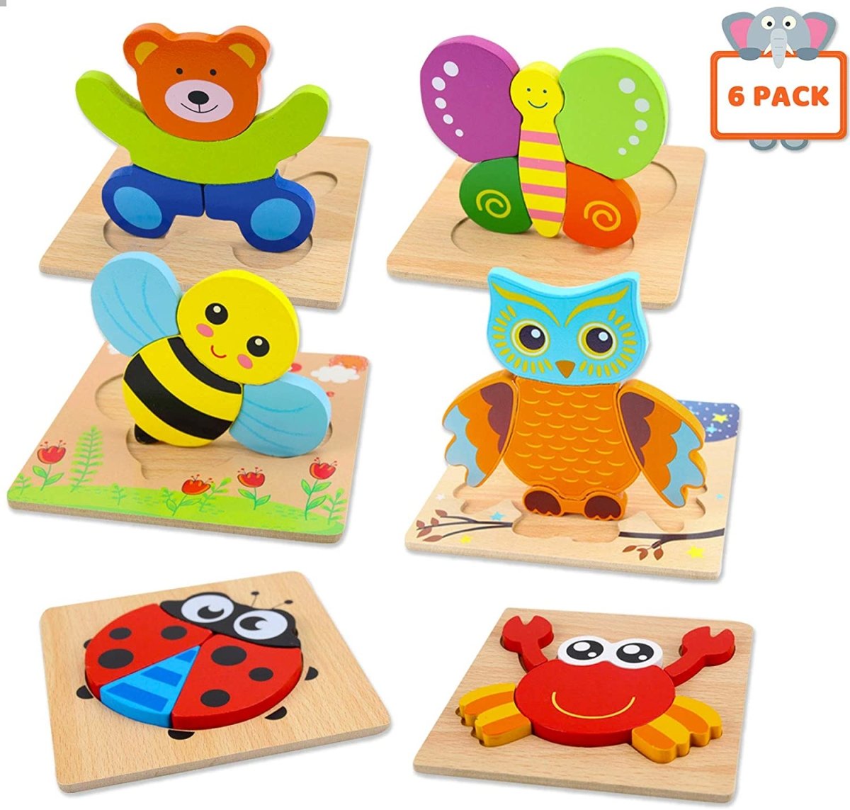 Dierenpuzzels 6 Pack Kinderpuzzels Educatieve Puzzels