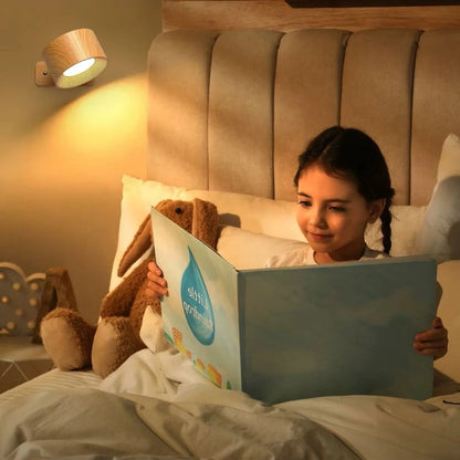 Wiederaufladbare LED-Wandleuchte, 360° drehbar, dimmbar