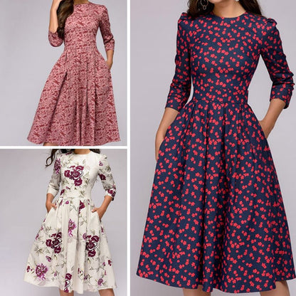 Bloemenjurk Dames – Elegante Gebloemde Jurk voor Zomer en Feest