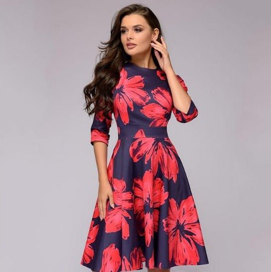Bloemenjurk Dames – Elegante Gebloemde Jurk voor Zomer en Feest